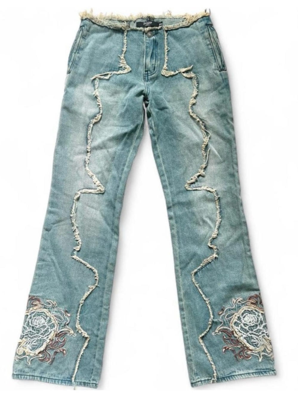 *RARE Jaded London | Crimson Rose Embroidered Jeans